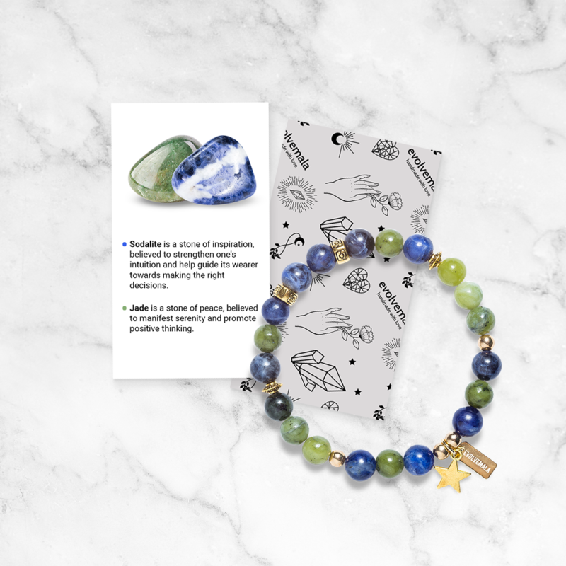 Jade & Sodalite 'Cosmos' Bracelet - Image 5