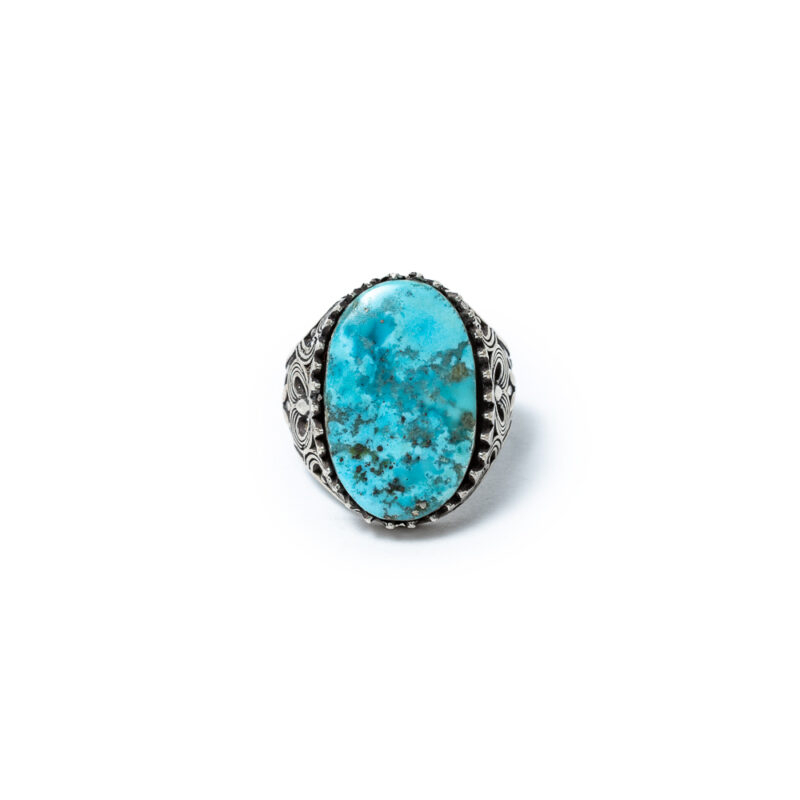 Silver Afghani Turquoise Stones Ring