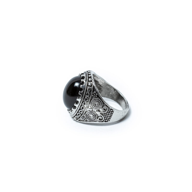 Onyx Stone Silver Ring - Image 5