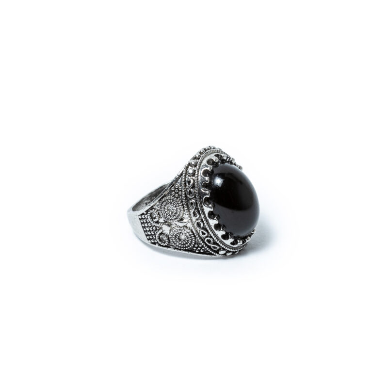 Onyx Stone Silver Ring - Image 2