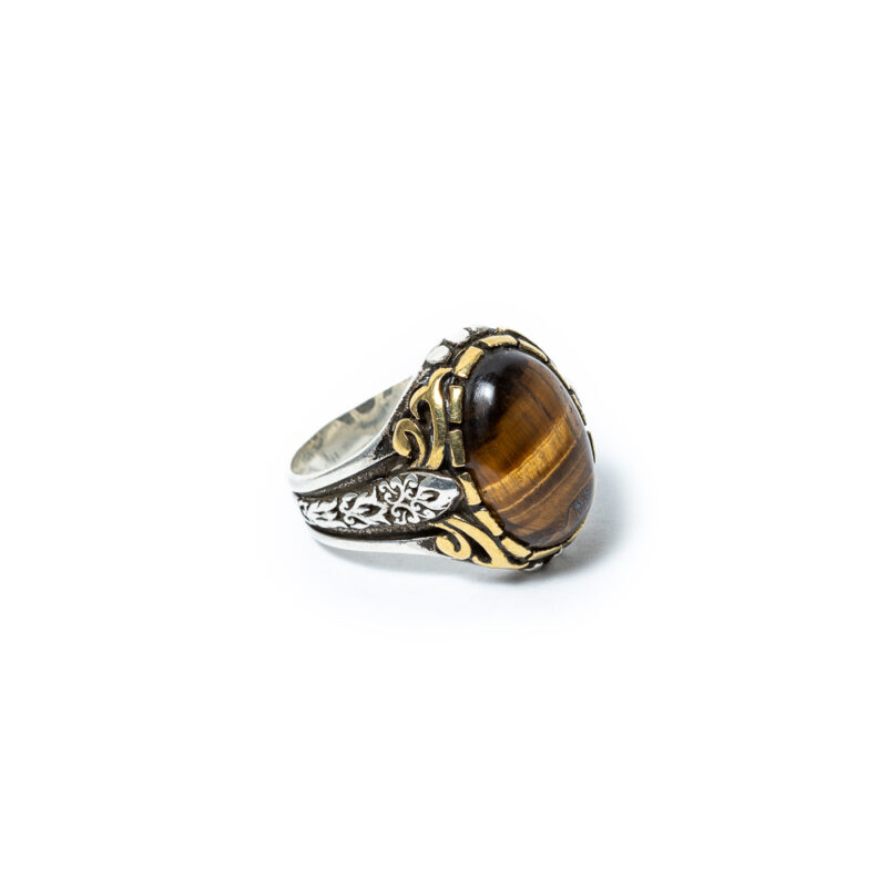 Tiger Eye Stone Ring from Burma Dubai - Image 2