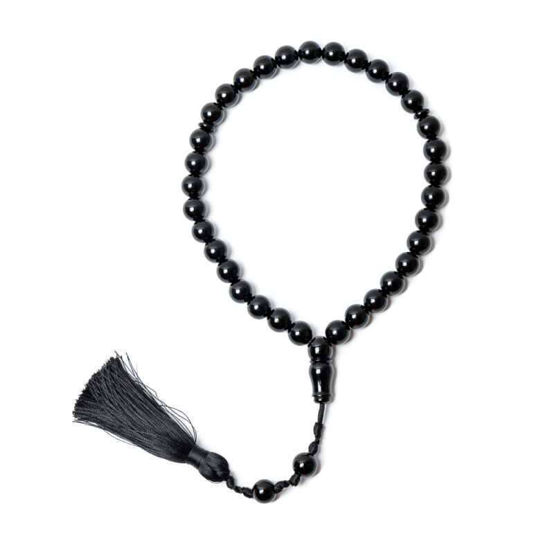 German sandalus rosary glossy black colour  made in Czech Republic