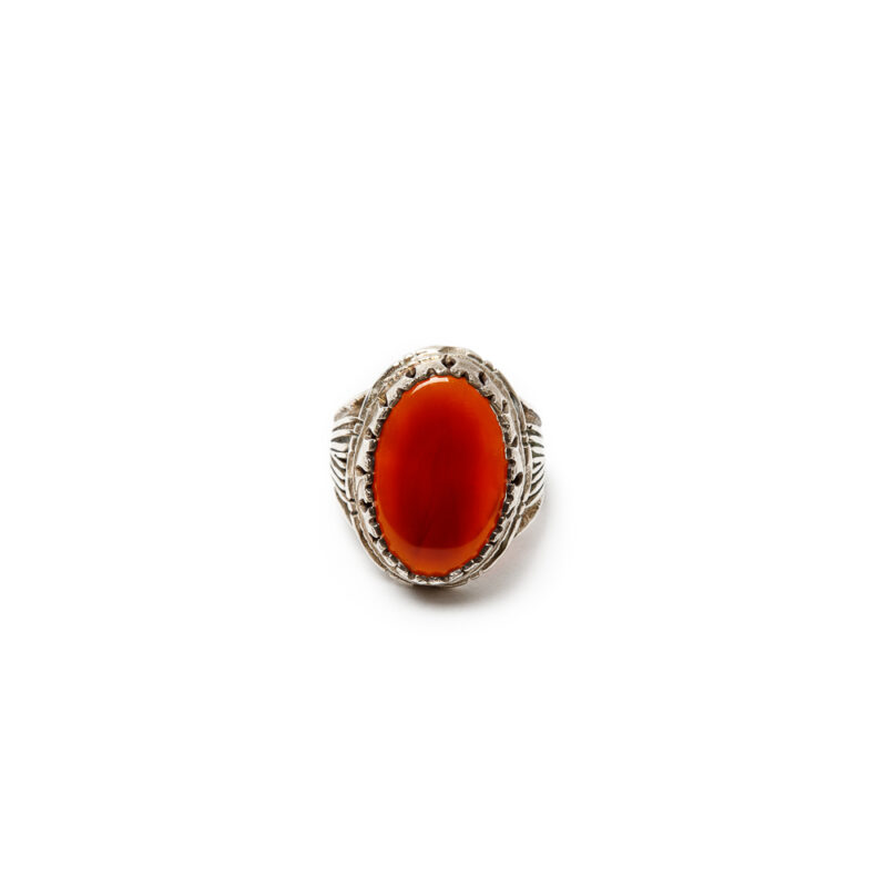 925 silver ring with Red Aqeeq Stone Dubai