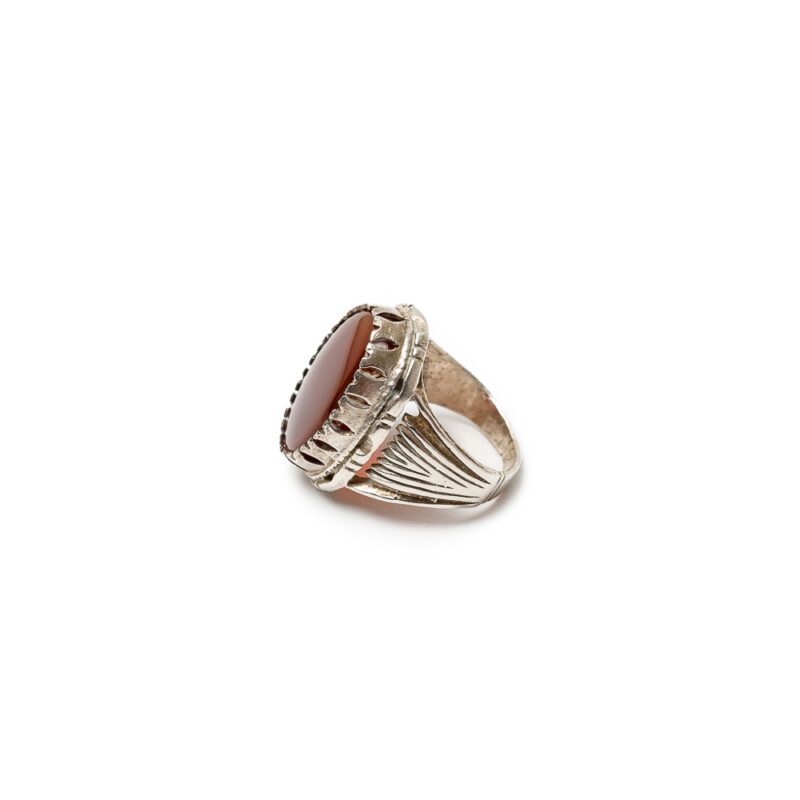 925 silver ring with Red Aqeeq Stone Dubai - Image 2