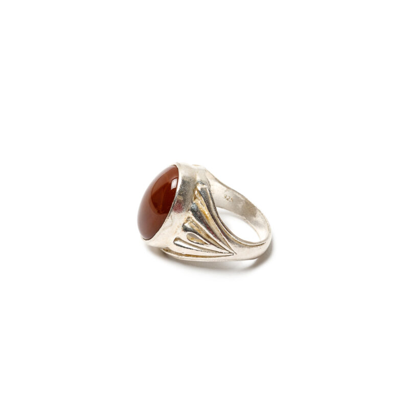 925 silver Ring with Aqeeq Stone Dubai - Image 2