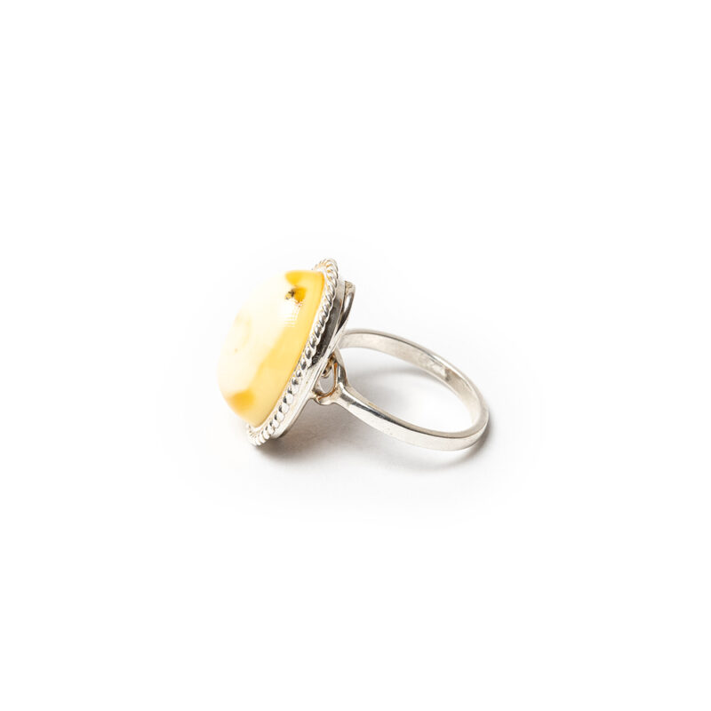 Natural white amber from Poland  Ring - Image 4