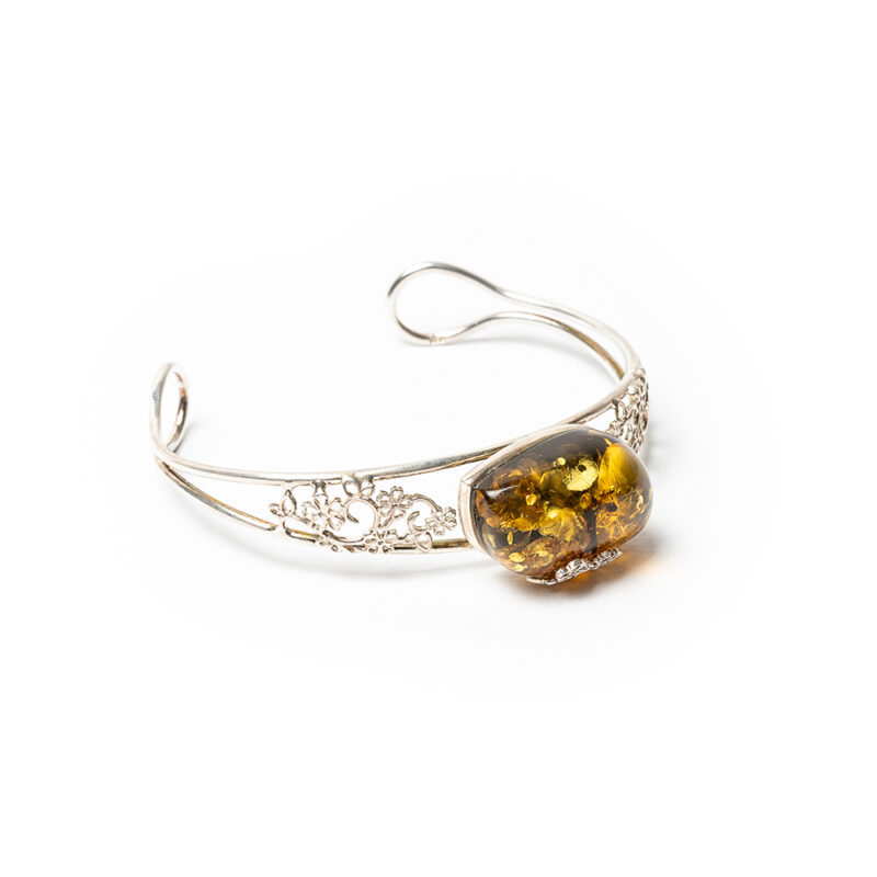 Adjustable bracelet with natural Polish amber stone - Image 4