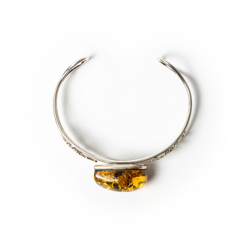 Adjustable bracelet with natural Polish amber stone - Image 2